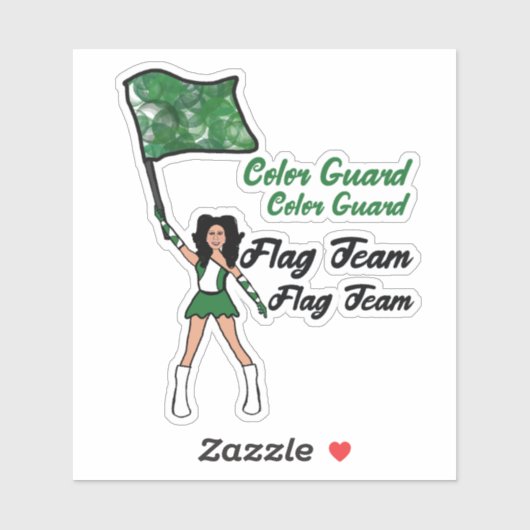 Stickers van de Kleur van de vlag (Groen) (Vel)