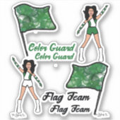 Stickers van de Kleur van de vlag (Groene 2) (Voorkant)