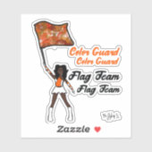 Stickers van de Kleur van de vlag ( Oranje Wit ) (Vel)