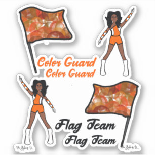 Stickers van de Kleur van de vlag (Oranje Wit 3)