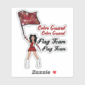 Stickers van de Kleur van de vlag (Rood Wit) (Vel)