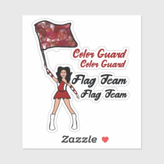 Stickers van de Kleur van de vlag (Rood Wit) (Vel)