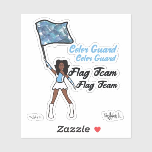 Stickers van de Kleur van de vlag (Sky Blue White (Vel)