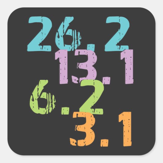 stickers van de loopbaanafstanden (Voorkant)