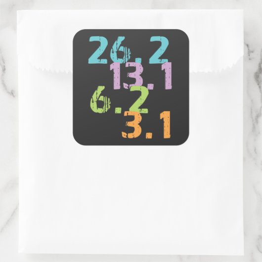 stickers van de loopbaanafstanden (Tas)