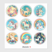 Stickers van de Magische Unicorn (Vel)