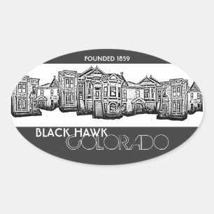 Stickers van de oude stad Black Hawk Colorado