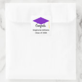 Stickers van de Paarse Graduation Cap (Tas)
