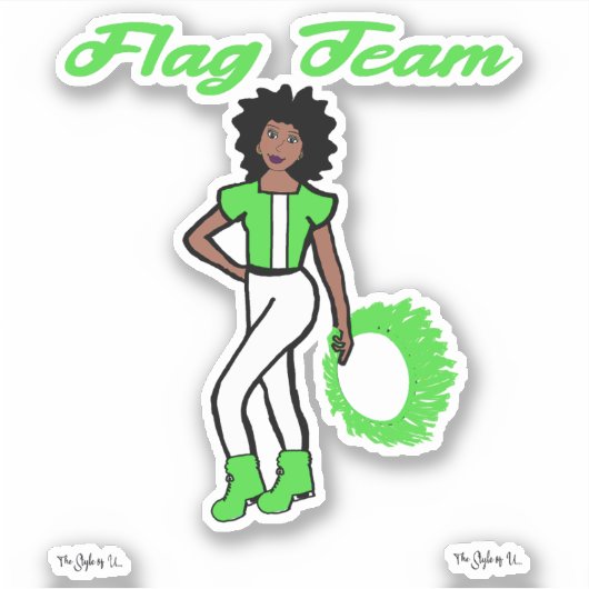 Stickers van de Ring van het Team van de vlag (Gro (Voorkant)