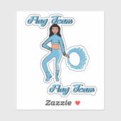 Stickers van de Ring van het Vlaggenteam (lichtbla (Vel)