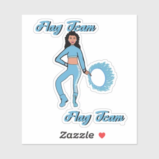 Stickers van de Ring van het Vlaggenteam (lichtbla (Vel)