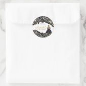 Stickers van de ronde van de zwarte en goudFloral  (Tas)