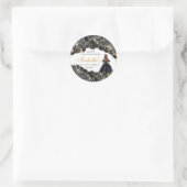 Stickers van de ronde van de zwarte en goudFloral  (Tas)