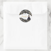 Stickers van de ronde van de zwarte en goudFloral  (Tas)