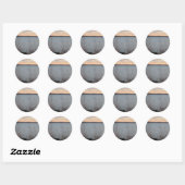 Stickers van de Shore Sunset Round bij het meer - (Vel)