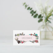 Stickers van de soort Funky tattoo Visitekaartje (Staand voorkant)