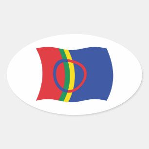 Stickers van de vlag van het Sami-volk