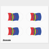 Stickers van de vlag van het Sami-volk (Vel)