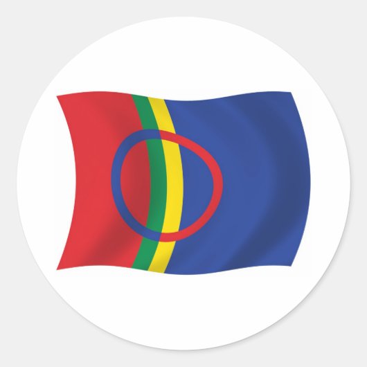 Stickers van de vlag van het Samische volk (Voorkant)
