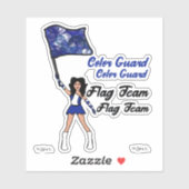 Stickers van de Vlaggenkleurwaarborg (blauw wit) (Vel)