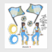 Stickers van de vlagkleurentang (Blue Gold White A (Vel)