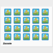 Stickers van Easter Chick Square (Vel)