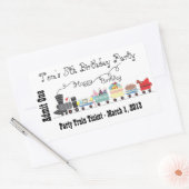 Stickers van een treinkaartje voor kinderverjaarda (Envelop)