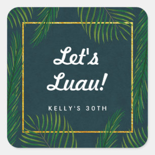 Stickers van Elegant Tropical Luau Party