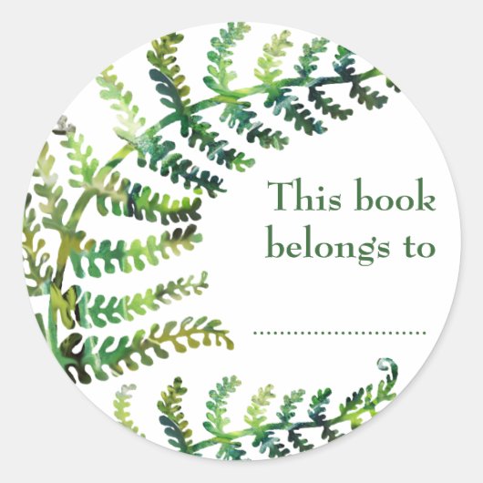Stickers van Fern Bookplate (Voorkant)