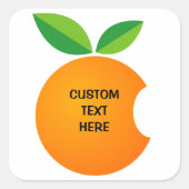 Stickers van gebeten oranje vruchten (Voorkant)