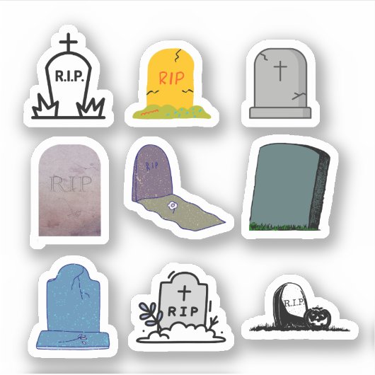Stickers van gravesteen (Voorkant)