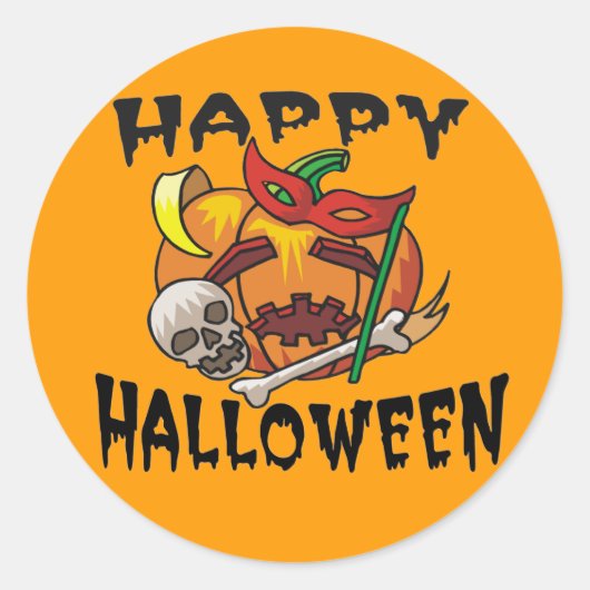 Stickers van Halloween Party Pumpkin (Voorkant)