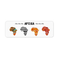 Stickers van het Afrikaanse continent