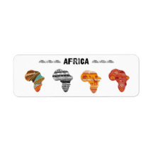 Stickers van het Afrikaanse continent