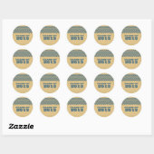 Stickers van het Afstuderen Blue Rustic Chevron (Vel)