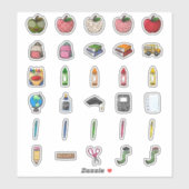 Stickers van het alledaagse lesgeversthema (Vel)