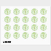 Stickers van het Baby shower Green Polka Dots (Vel)