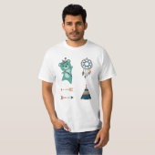 Stickers van het Beer Turquoise Tipi T-shirt (Voorkant volledig)