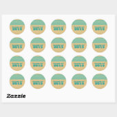 Stickers van het blauwgroen Rustic Chevron Afstude (Vel)