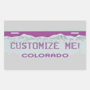 Stickers van het bord van de Douane Colorado paars