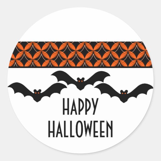 Stickers van het centrum van Glam Bats Halloween (Voorkant)
