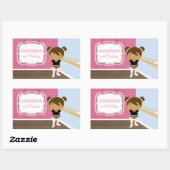 Stickers van het cute roze ballerina meisjes verja (Vel)