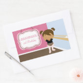 Stickers van het cute roze ballerina meisjes verja (Envelop)