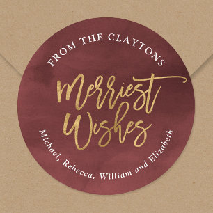 Stickers van het Folie van Burgundy en Faux Merrie