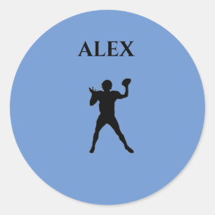 stickers van het football met gepersonaliseerde na