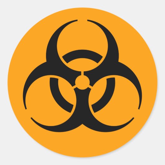 Stickers van het internationale biohazard-symbool (Voorkant)
