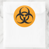 Stickers van het internationale biohazard-symbool (Tas)