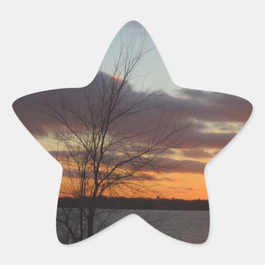 Stickers van het meer Sunset - set of 20 (Voorkant)