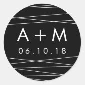 Stickers van het monogram voor uitlijningszwart en (Voorkant)