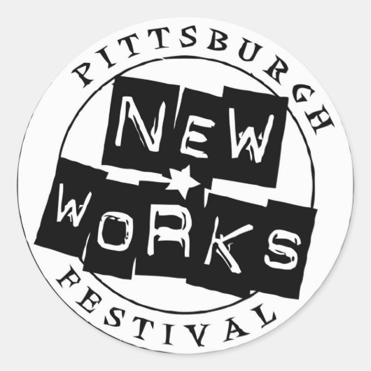 Stickers van het Pittsburgh New Works Festival (Voorkant)